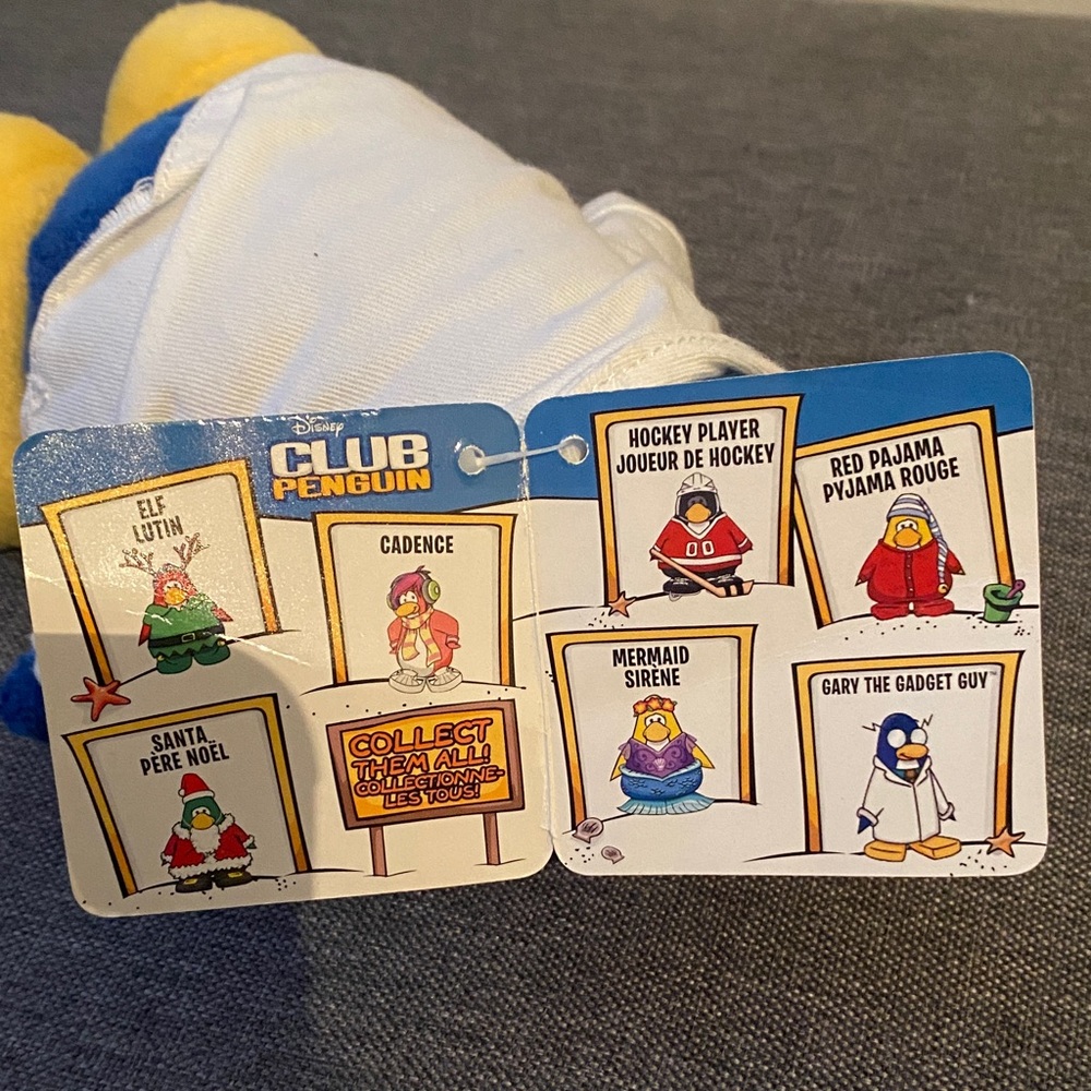 Blue and Yellow Penguin Plush Toy with White Coat Club Penguin - Picture 5 of 5